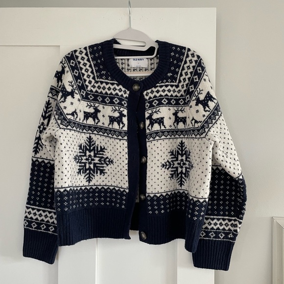 Old Navy Fair Isle Button-Front Cardigan Sweater - Picture 3 of 7